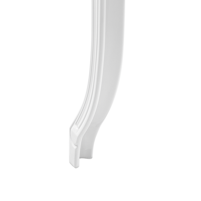 Set di 2 sedie da pranzo bianche in acrilico con schienale solido impilabili design vintage