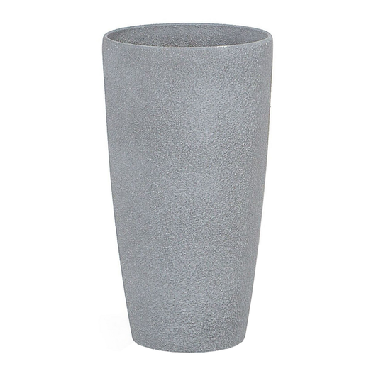 Vaso per fiori Fioriera alta in pietra grigia 42 x ø 23 cm Accessori decorativi per interni e esterni moderni e minimalisti