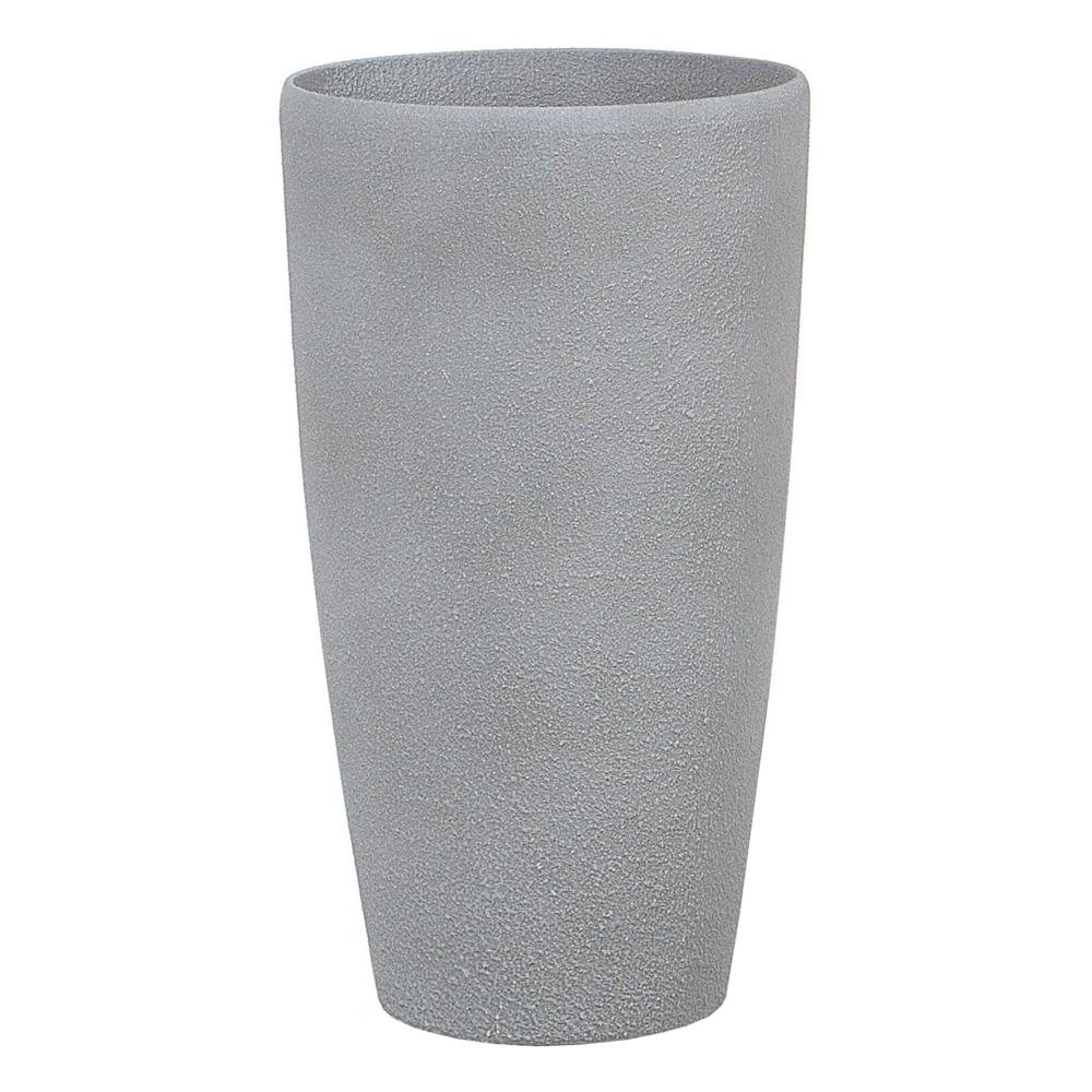 Vaso per fiori Fioriera alta in pietra grigia 58 x ø 31 cm Accessori decorativi per interni e esterni moderni e minimalisti