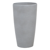 Vaso per fiori Fioriera alta in pietra grigia 58 x ø 31 cm Accessori decorativi per interni e esterni moderni e minimalisti