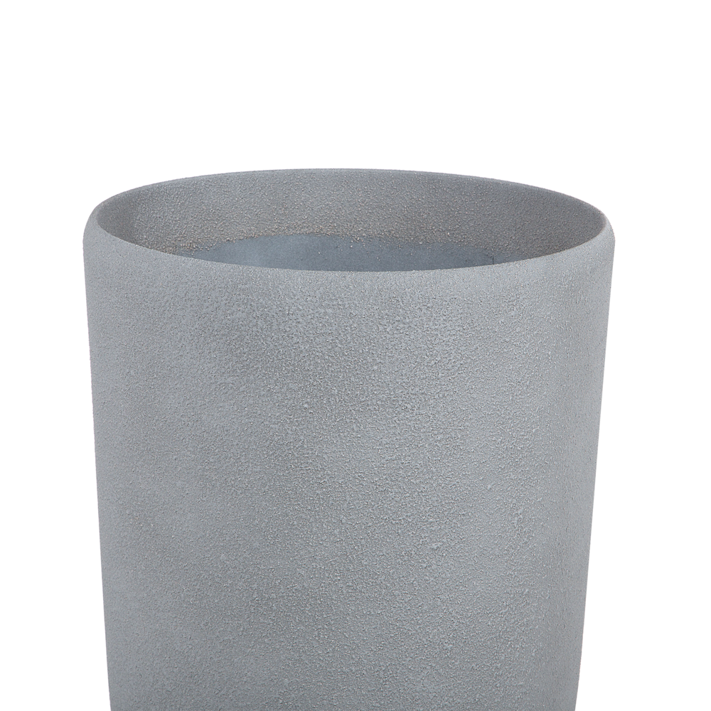 Vaso per fiori Fioriera alta in pietra grigia 58 x ø 31 cm Accessori decorativi per interni e esterni moderni e minimalisti
