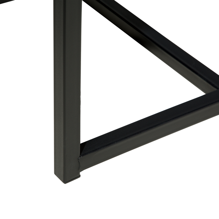 Set di 6 sedie da pranzo in legno scuro con gambe in metallo da cucina industriale