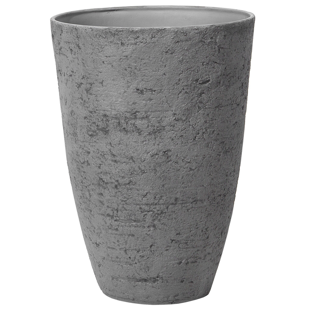 Vaso per piante in pietra di colore grigio 51 x 51 x 71 cm interni esterni giardino terrazzo