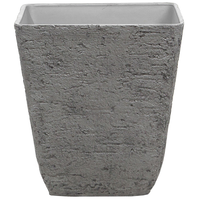 Vaso per piante in pietra grigia poliresina 49 x 49 x 53 cm per interni ed esterni quadrato