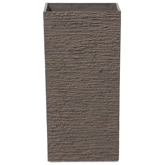 Vaso per piante alto in pietra marrone 30 x 30 x 60 cm Fioriera per interni ed esterni
