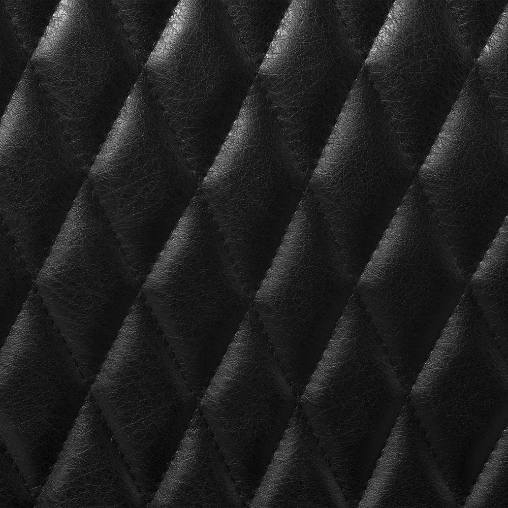 Set di 2 sedie da pranzo in ecopelle nera con schienale imbottito e imbottito design vintage senza braccioli