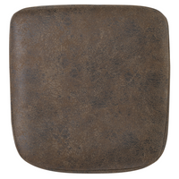 Sedia da pranzo con gambe in legno imbottite in ecopelle marrone