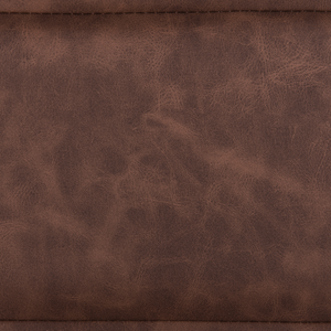 Set di 2 sedie da pranzo in ecopelle marrone imbottite a sbalzo gambe argento senza braccioli design vintage