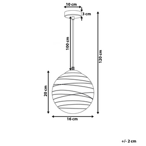 Lampada a Sospensione lampadario a Globo Moderno in Vetro Colorato dorato