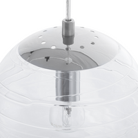 Lampada a Sospensione lampadario a Globo Moderno in Vetro Trasparente