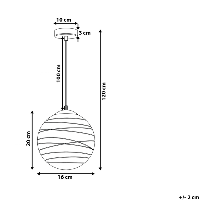 Lampada a Sospensione lampadario a Globo Moderno in Vetro Trasparente