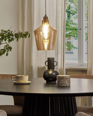 Lampada a Sospensione lampadario Industriale Moderna in Vetro Colorato dorato