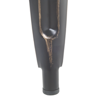 Set di 2 Sgabelli da Bar Nero con Acciaio dorato 60 cm Impilabile Altezza Bancone Industriale