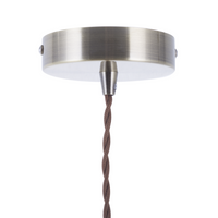 Lampada a Sospensione lampadario Industriale in Metallo Ottone Vetro Trasparente