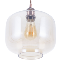 Lampada a Sospensione in Vetro Trasparente Luce Industrial