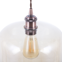 Lampada a Sospensione in Vetro Trasparente Luce Industrial