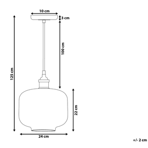 Lampada a Sospensione in Vetro Trasparente Luce Industrial