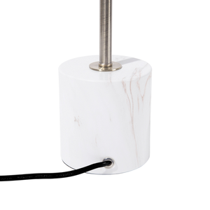 Lampada da Tavolo Comodino Luce Ottone Metallo Diamante Gabbia Paralume Base Rotonda Effetto Marmo Alto