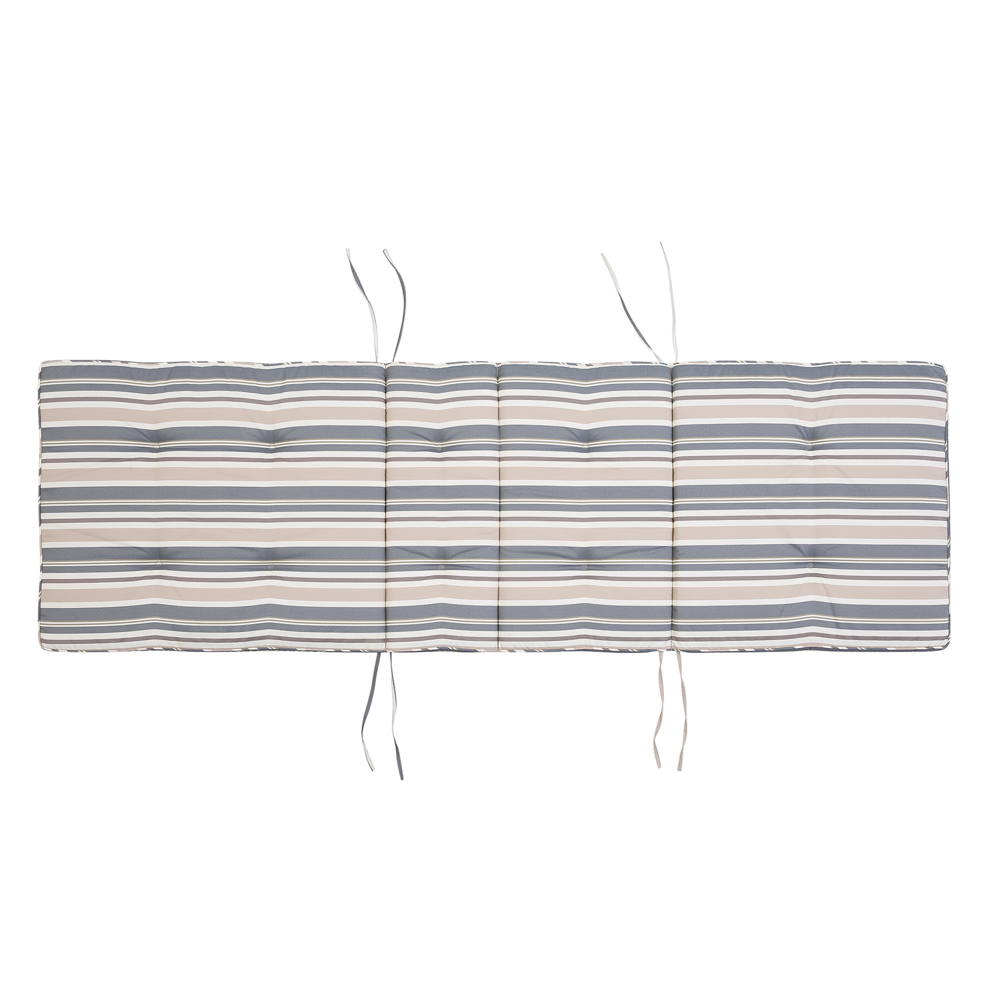 Cuscino per sdraio da giardino Cuscino per schienale in poliestere blu e beige Design moderno Cuscino per esterni