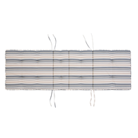 Cuscino per sdraio da giardino Cuscino per schienale in poliestere blu e beige Design moderno Cuscino per esterni