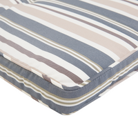 Cuscino per sdraio da giardino Cuscino per schienale in poliestere blu e beige Design moderno Cuscino per esterni