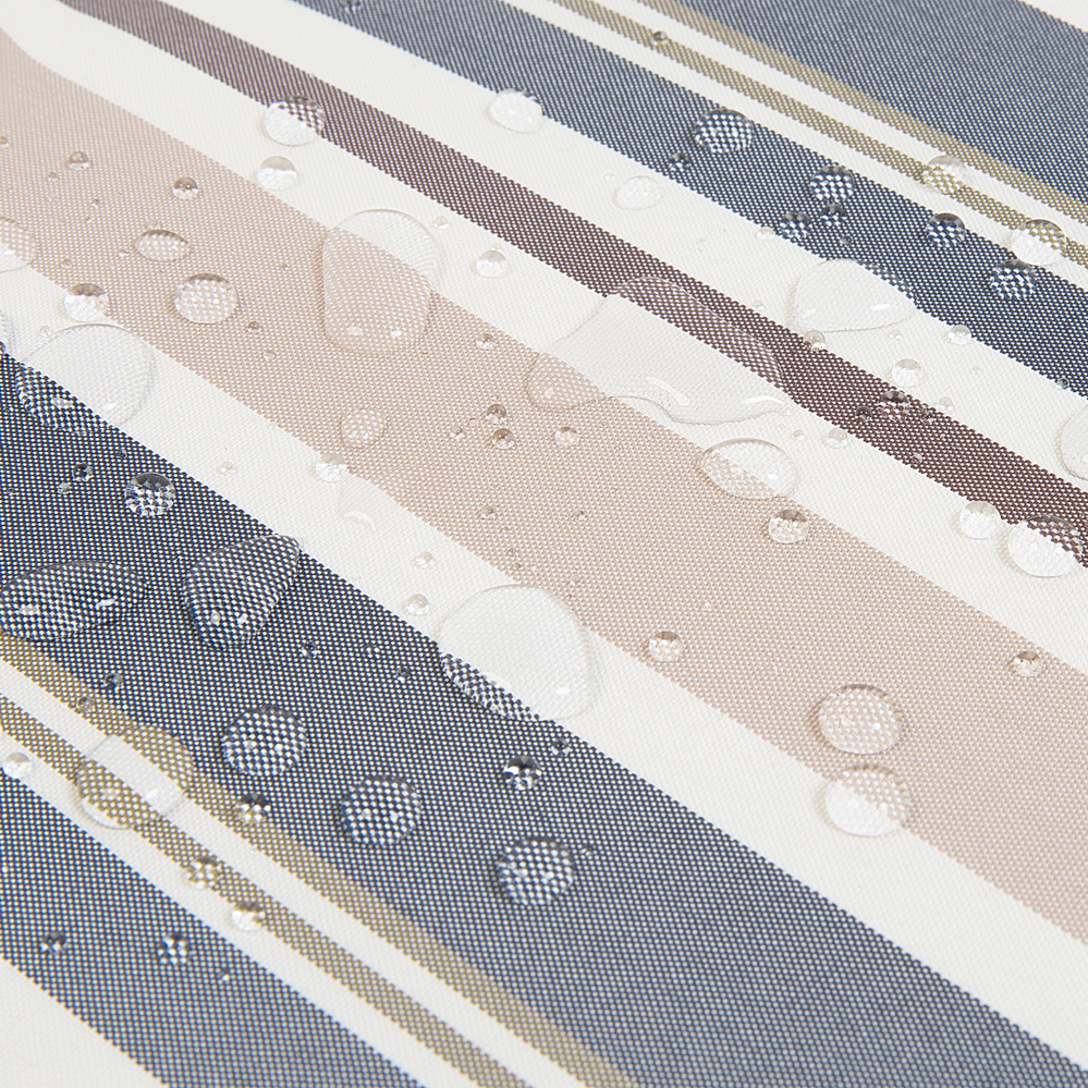 Cuscino per sdraio da giardino Cuscino per schienale in poliestere blu e beige Design moderno Cuscino per esterni