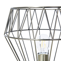 Lampada da Terra Ottone Metallo 160 cm Gabbia Geometrica Paralume Industriale Luce