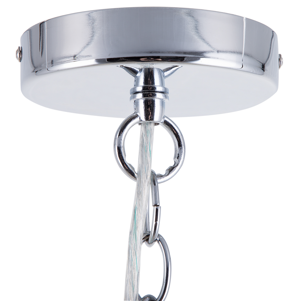 Lampada a Sospensione Lampadario in Cristallo Glam argento Grey Shade a 3 Luci