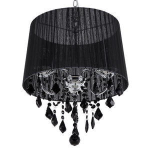 Lampada a Sospensione Lampadario in Cristallo argento Nero a 3 Luci