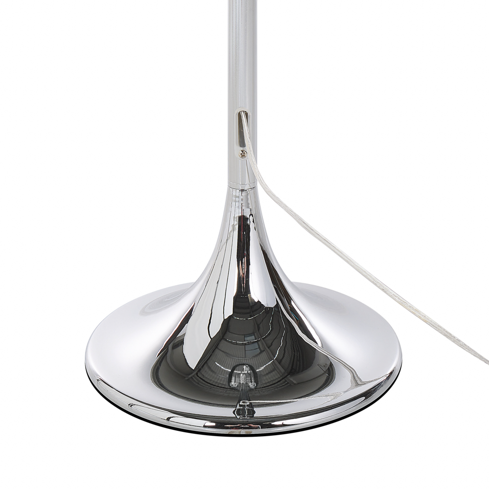 Lampada da terra paralume in policotone Nero 170 cm con paralume a tamburo perline di cristallo