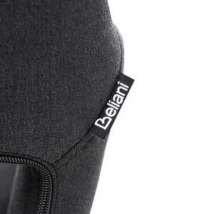 Set di 2 sedie da pranzo rivestimento in tessuto Nero gambe in legno chiaro stile moderno eclettico