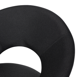 Set di 2 sedie da pranzo rivestimento in tessuto Nero gambe in legno chiaro stile moderno eclettico