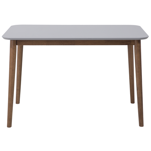 Tavolo da pranzo Piano in MDF grigio 73 x 118 x 77 cm Gambe in legno Tavolo da cucina