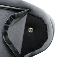 Chaise longue Grigio versione sinistra Velluto abbottonato testa chiodata