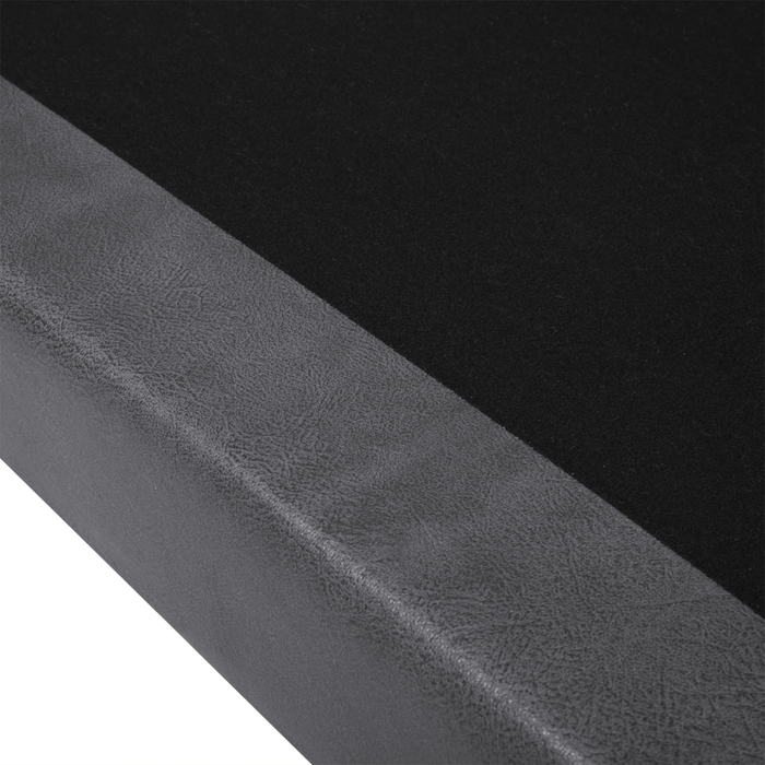 Divano grigio 3 posti in similpelle gambe in legno classico soggiorno