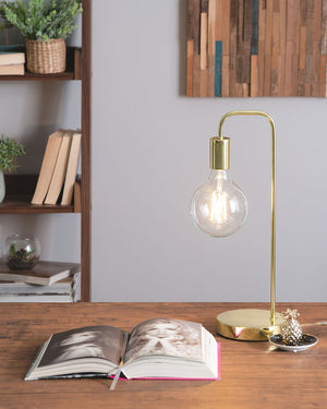 Lampada da Tavolo dorato Industriale Minimalista senza paraluce