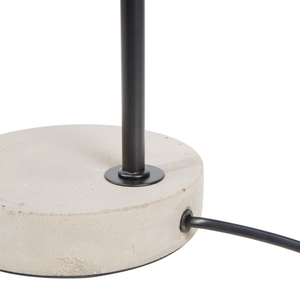 Lampada da Tavolo di colore Nero stile Industriale Fari Orientabili con Base in Cemento  37cm