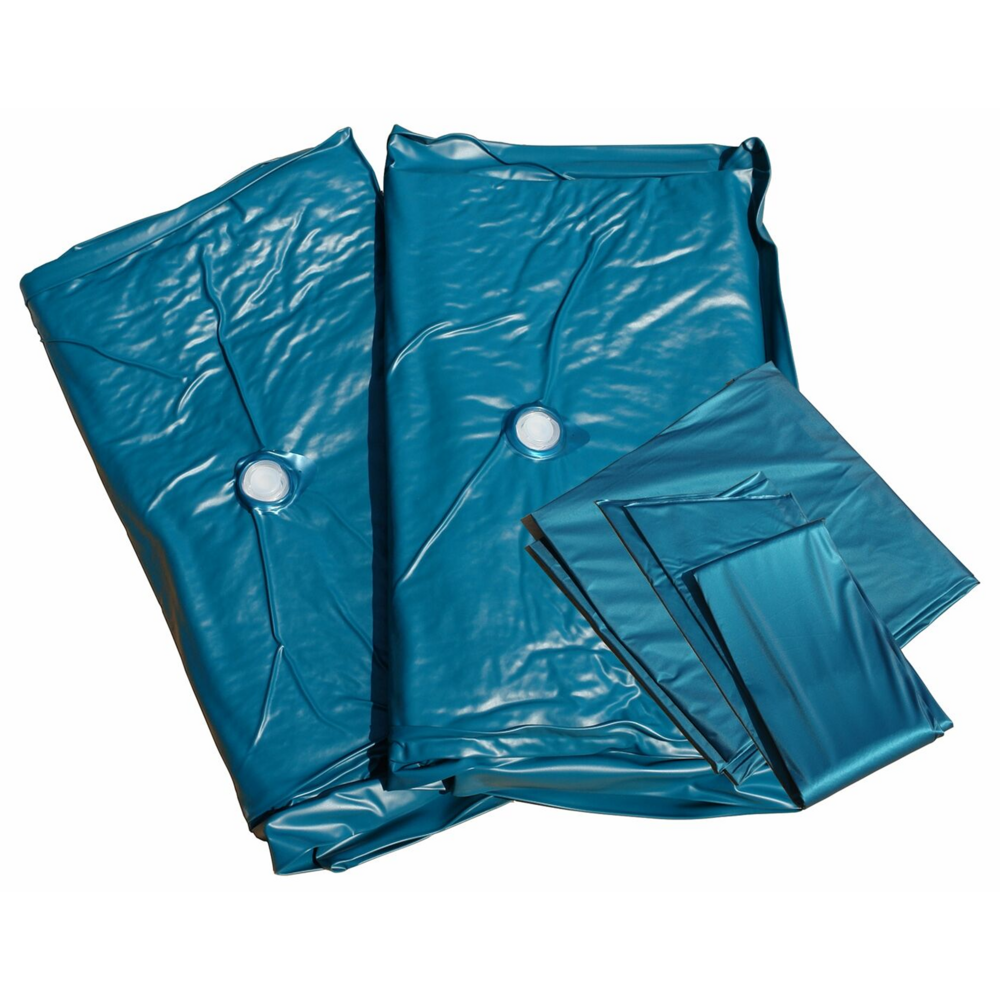 Set letto ad acqua con materasso 180 x 200 cm 2 scaldaletto coprimaterasso e struttura in schiuma