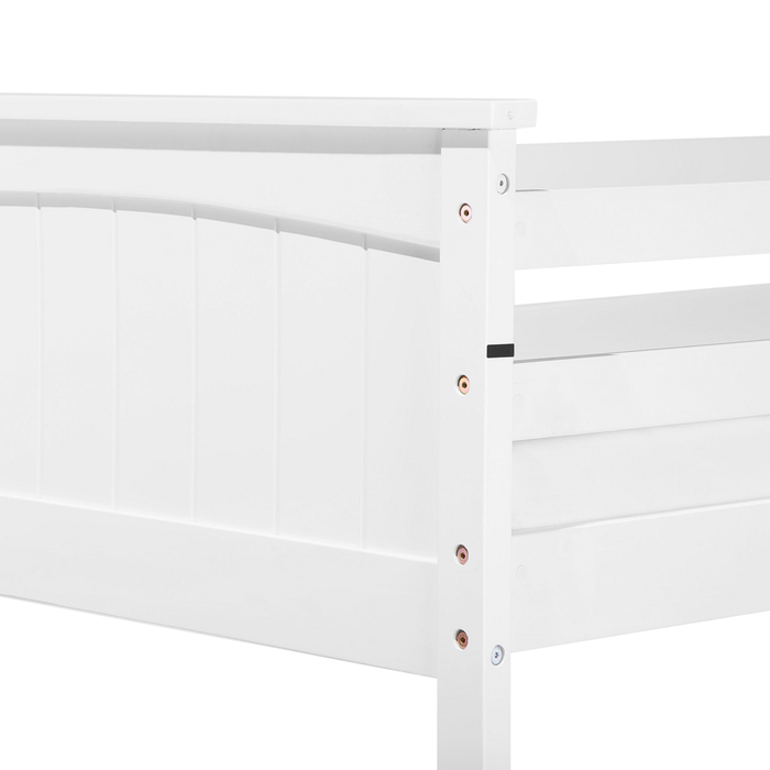 Letto a castello letto doppio in legno di pino bianco singola misura 90 x 200 per bambini in cameretta