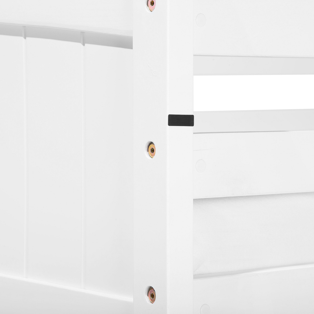 Letto a castello letto doppio in legno di pino bianco singola misura 90 x 200 per bambini in cameretta