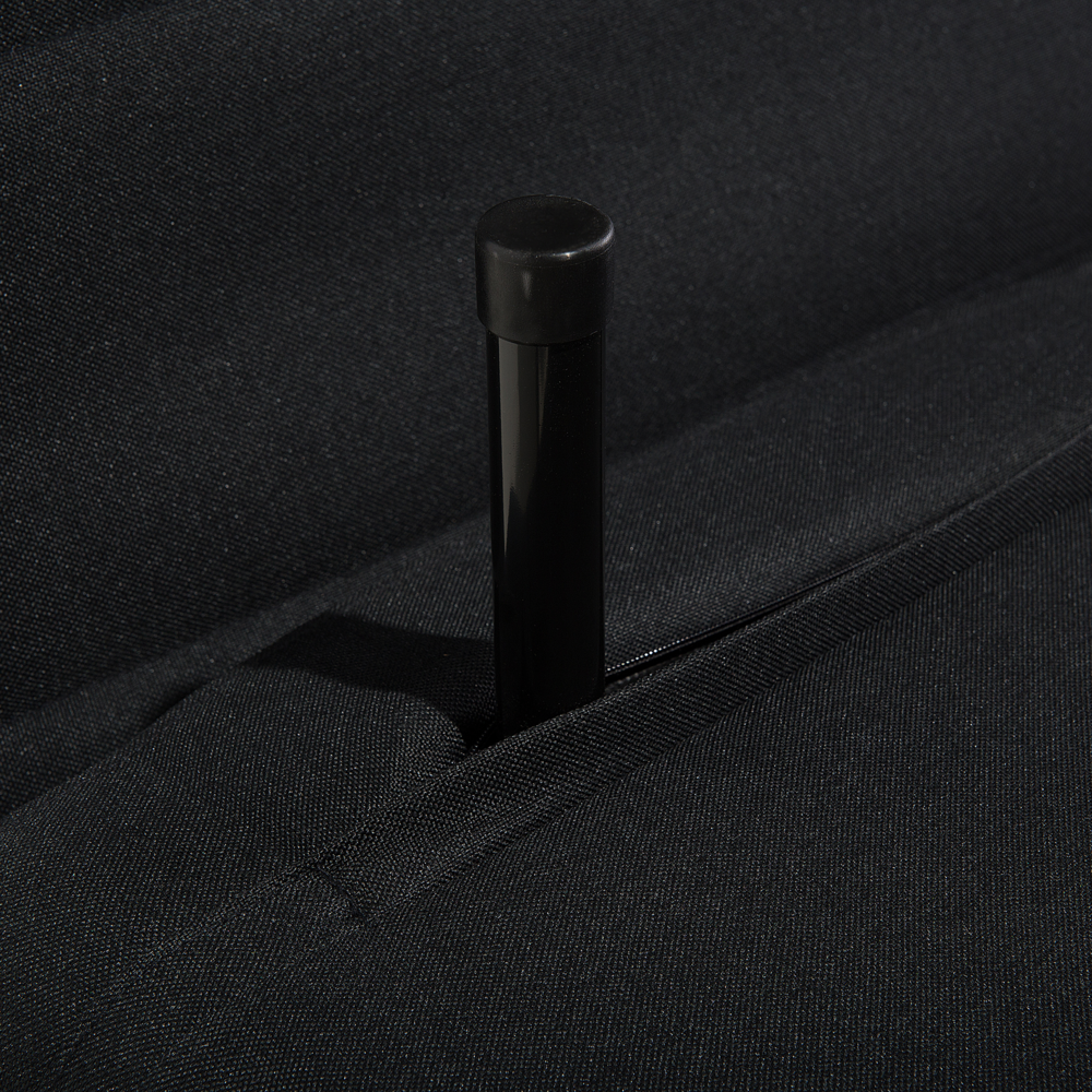 Divano letto piccolo in tessuto Nero 1 posto letto pieghevole senza braccioli scandinavo