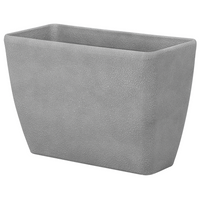 Set di 2 Vasi per Piante in Simil Pietra Grigia Rettangolari Varie Misure