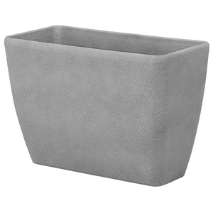 Set di 2 Vasi per Piante in Simil Pietra Grigia Rettangolari Varie Misure