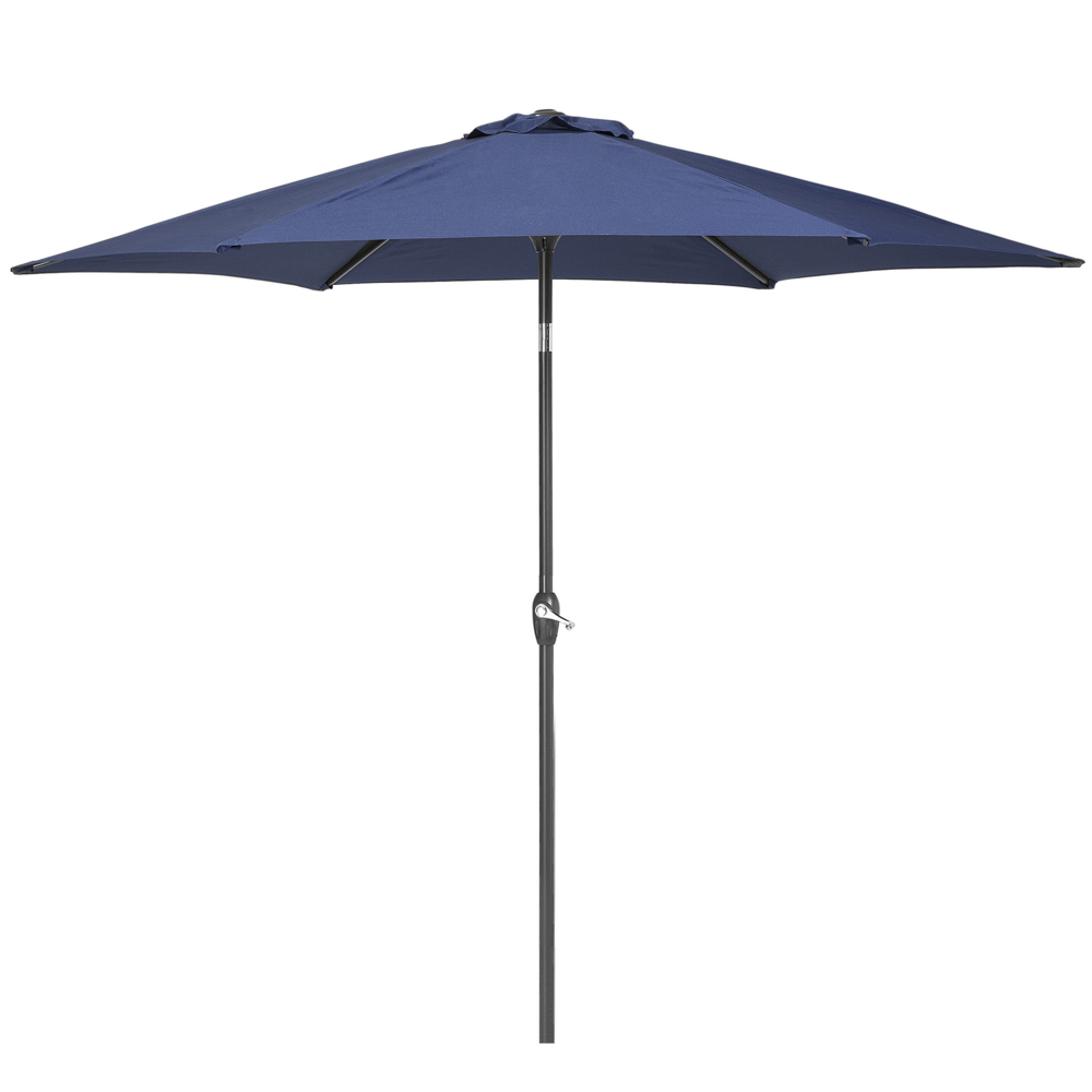 Ombrellone da giardino in tessuto blu navy 230 cm resistente agli agenti atmosferici