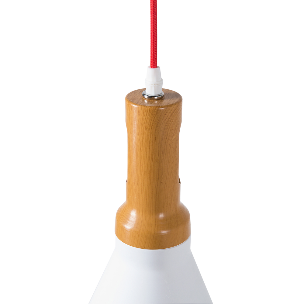 Lampada a Sospensione Colore Rame Bianco Alluminio Forma Campana Illuminazione Operativa Moderna