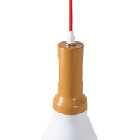 Lampada a Sospensione Colore Rame Bianco Alluminio Forma Campana Illuminazione Operativa Moderna