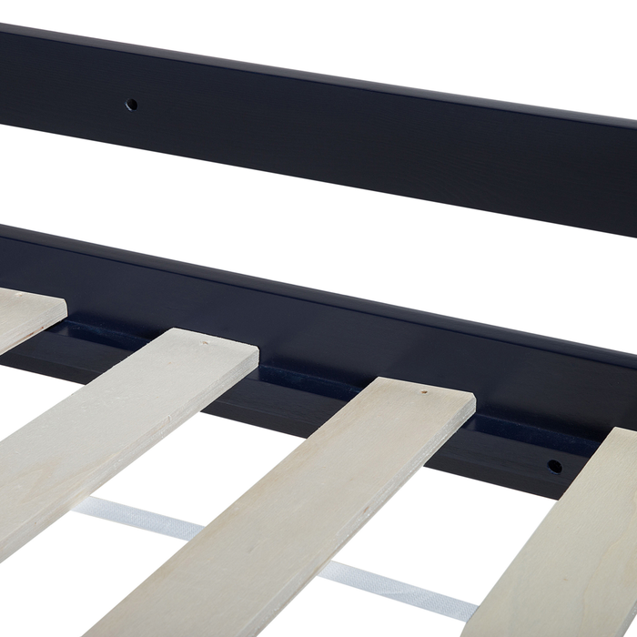 Letto a castello letto doppio in legno di pino blu scuro Single Size 90 x 200 di altezza per bambini cameretta