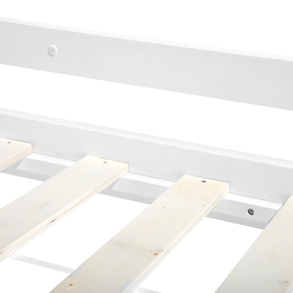 Letto a castello letto doppio in legno di pino bianco singola misura 90 x 200 per bambini in cameretta