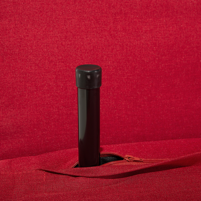 Divano letto con rivestimento in tessuto rosso poltrona letto singola pieghevole