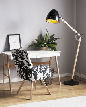 Lampada da Terra Colore Nero Metallo 175 cm Orientabile Industriale